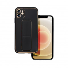 Apple iPhone 11 Coque LEATHER Case Kickstand Noir
