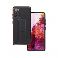 Samsung Galaxy S20 FE Coque LEATHER Case Kickstand Noir