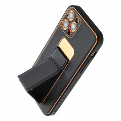 Samsung Galaxy S20 FE Coque LEATHER Case Kickstand Noir