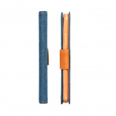 Apple iPhone 13 Pro Max Portefeuilles Canvas Book Bleu marine