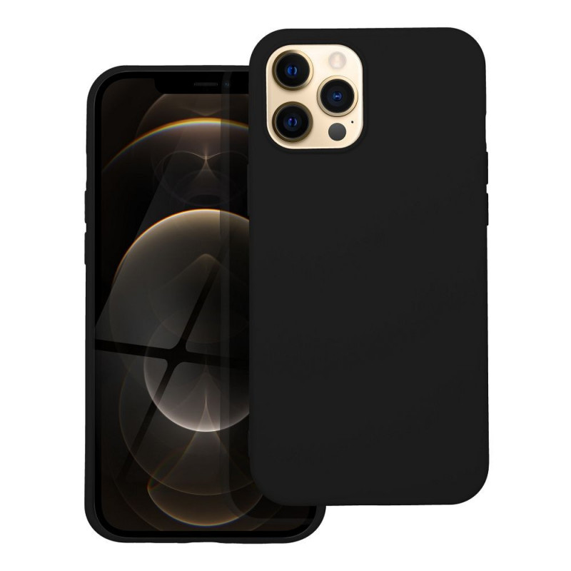Apple iPhone 12 Pro Max Coque Silicone Élégant  Noir