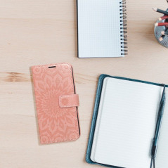 XIAOMI Redmi Note 13 Pro 5G Portefeuilles MEZZO Book Mandala  Pêche clair