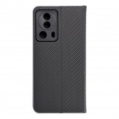 XIAOMI 13 Lite Portefeuilles LUNA Book Carbon Fibre de carbone, Élégant  Noir
