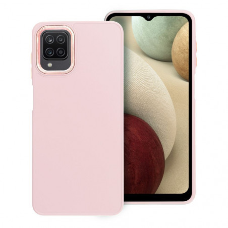Samsung Galaxy A12 Coque FRAME Élégant  Rose poudré