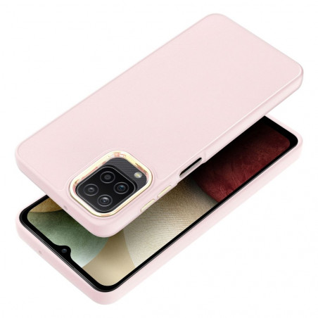 Samsung Galaxy A12 Coque FRAME Élégant  Rose poudré