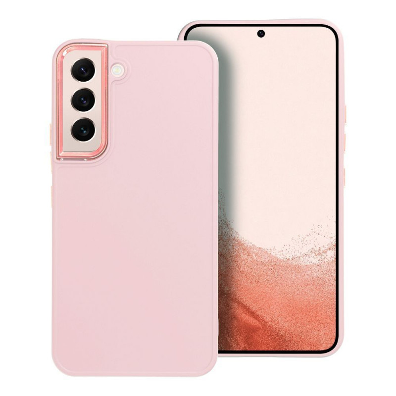 Samsung Galaxy S22 Coque FRAME Élégant  Rose poudré