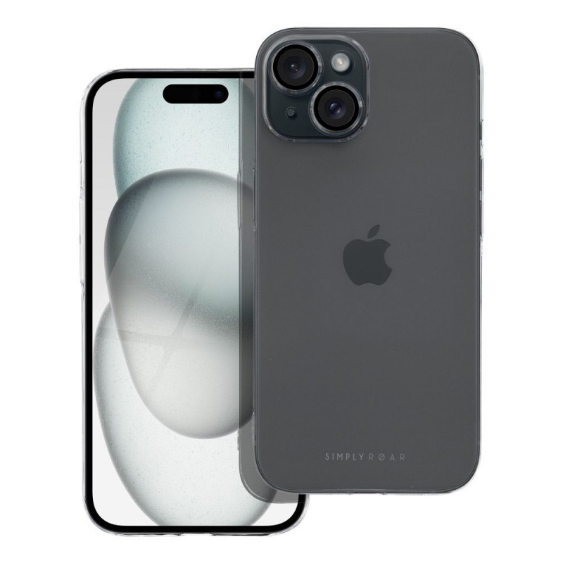 Apple iPhone 15 Coque Roar Pure Simple Fit Transparent Apple iPhone 15 Coque Roar Pure Simple Fit Transparent
