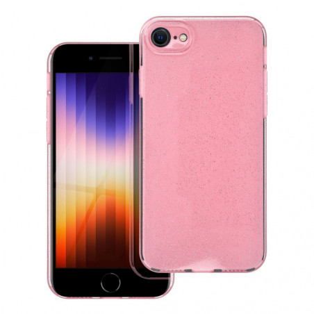 Apple iPhone SE 2022 5G Coque CLEAR 2mm BLINK Rose