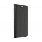 Apple iPhone 15 Pro Max Portefeuilles LUNA Book Carbon Fibre de carbone, Élégant  Noir