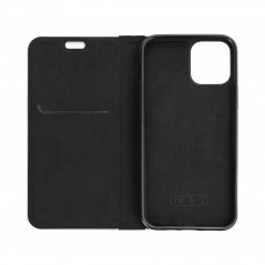Apple iPhone 15 Pro Max Portefeuilles LUNA Book Carbon Fibre de carbone, Élégant  Noir