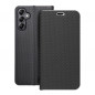 Samsung Galaxy A14 5G Portefeuilles LUNA Book Carbon Fibre de carbone, Élégant  Noir