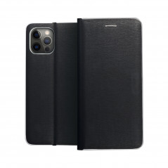 Samsung Galaxy A34 Portefeuilles LUNA Book Carbon Fibre de carbone, Élégant  Noir