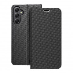 Samsung Galaxy A34 Portefeuilles LUNA Book Carbon Fibre de carbone, Élégant  Noir