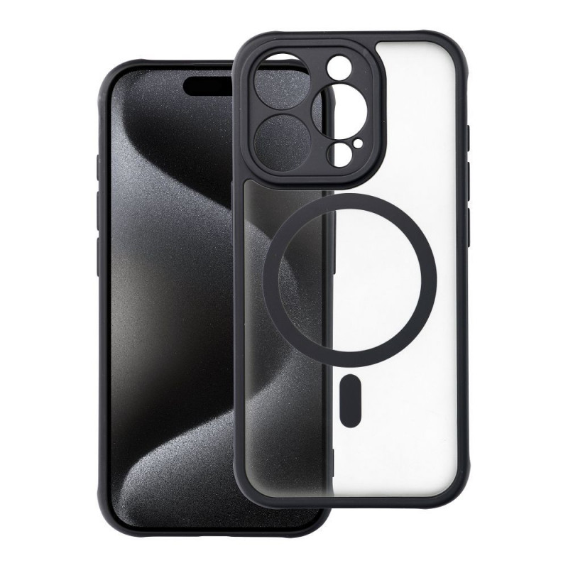 Apple iPhone 15 Pro Coque Matte Mag Cove MagSAFE  Noir