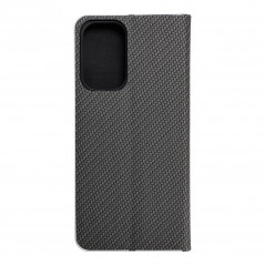 Samsung Galaxy A23 5G Portefeuilles LUNA Book Carbon Fibre de carbone, Élégant  Noir