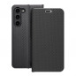 Samsung Galaxy S23 Plus 5G Portefeuilles LUNA Book Carbon Fibre de carbone, Élégant  Noir