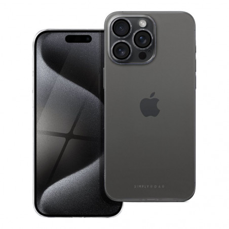Apple iPhone 15 Pro Max Coque Roar Pure Simple Fit  Transparent