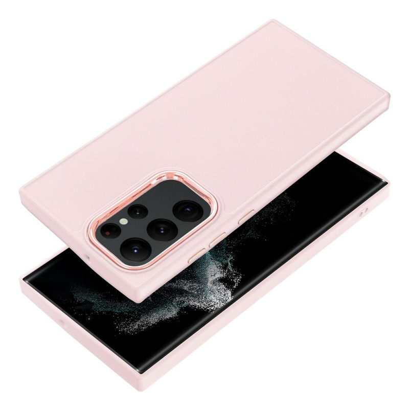 Samsung Galaxy S22 Ultra Coque FRAME Élégant  Rose poudré