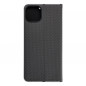 Apple iPhone 15 Plus Portefeuilles LUNA Book Carbon Fibre de carbone, Élégant  Noir