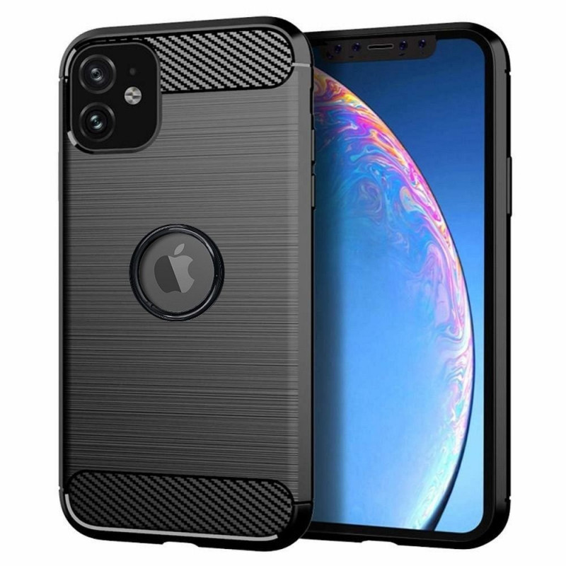 Apple iPhone 12 mini Coque Carbon Élégant  Noir
