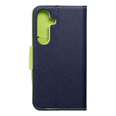 Samsung Galaxy S24 Portefeuilles Fancy Book Marine / Citron vert