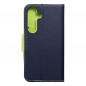 Samsung Galaxy S24 Portefeuilles Fancy Book Marine / Citron vert