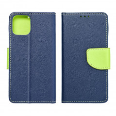 Samsung Galaxy S24 PLUS Portefeuilles Fancy Book Marine / Citron vert