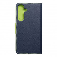 Samsung Galaxy S24 PLUS Portefeuilles Fancy Book Marine / Citron vert