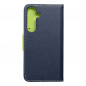 Samsung Galaxy S24 PLUS Portefeuilles Fancy Book Marine / Citron vert