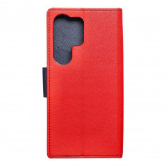 Samsung Galaxy S24 ULTRA Portefeuilles Fancy Book Rouge / Marine