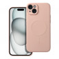 Apple iPhone 15 Plus Coque Silicone Mag Cover MagSAFE  Rose
