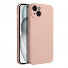Apple iPhone 15 Plus Coque Silicone Mag Cover MagSAFE  Rose