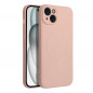 Apple iPhone 15 Plus Coque Silicone Mag Cover MagSAFE  Rose