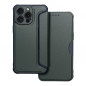 Apple iPhone 15 Pro Max Portefeuilles Razor Book Fibre de carbone, Modèle de carbone  Vert foncé