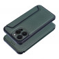 Apple iPhone 15 Pro Max Portefeuilles Razor Book Fibre de carbone, Modèle de carbone  Vert foncé