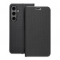 Samsung Galaxy S24 PLUS Portefeuilles LUNA Book Carbon Fibre de carbone, Élégant  Noir