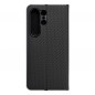 Samsung Galaxy S24 ULTRA Portefeuilles LUNA Book Carbon Fibre de carbone, Élégant  Noir