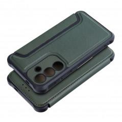 Samsung Galaxy S24 Portefeuilles Razor Book Fibre de carbone, Modèle de carbone  Vert foncé