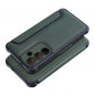 Samsung Galaxy S24 Portefeuilles Razor Book Fibre de carbone, Modèle de carbone  Vert foncé