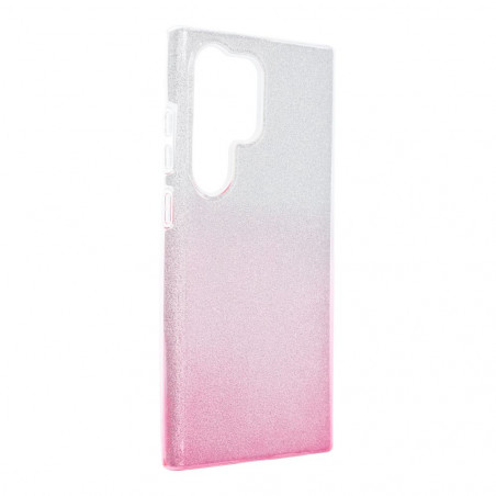 Samsung Galaxy S24 ULTRA Coque Shining Transparent et rose