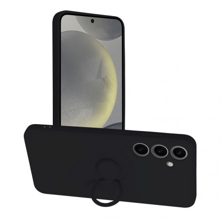 Samsung Galaxy S24 PLUS Coque Silicone ring Noir