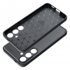 Samsung Galaxy S24 Coque Carbon premium Élégant  Noir