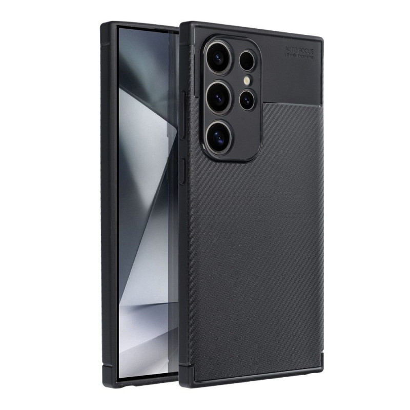 Samsung Galaxy S24 ULTRA Coque Carbon premium Élégant  Noir