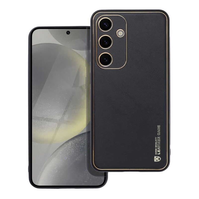 Samsung Galaxy S24 Coque Leather Noir