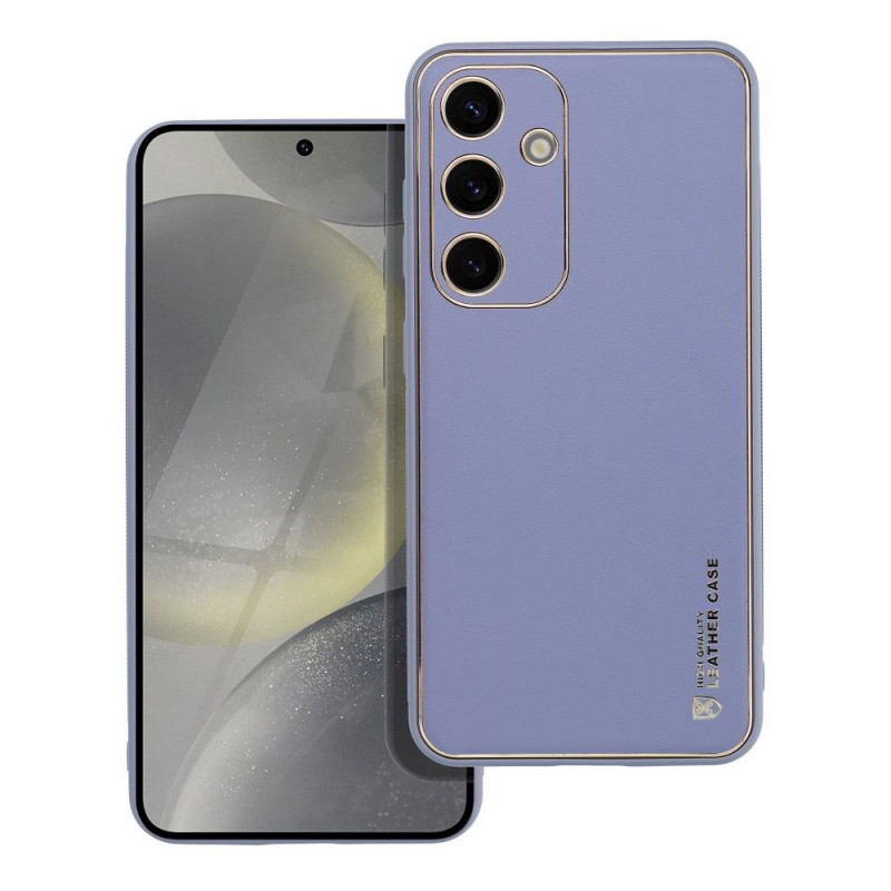 Samsung Galaxy S24 Coque Leather Bleu