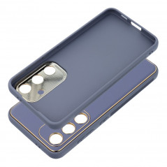 Samsung Galaxy S24 Coque Leather Bleu