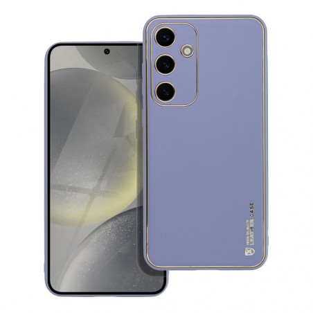Samsung Galaxy S24 PLUS Coque Leather Bleu