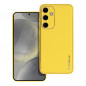 Samsung Galaxy S24 PLUS Coque Leather Jaune