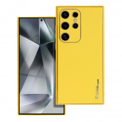 Samsung Galaxy S24 ULTRA Coque Leather Jaune