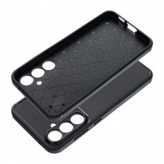 Samsung Galaxy S23 FE Coque Carbon premium Élégant  Noir